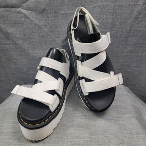 Dr Martens KIMBER white platform sandals Chunky Strap Women's 9